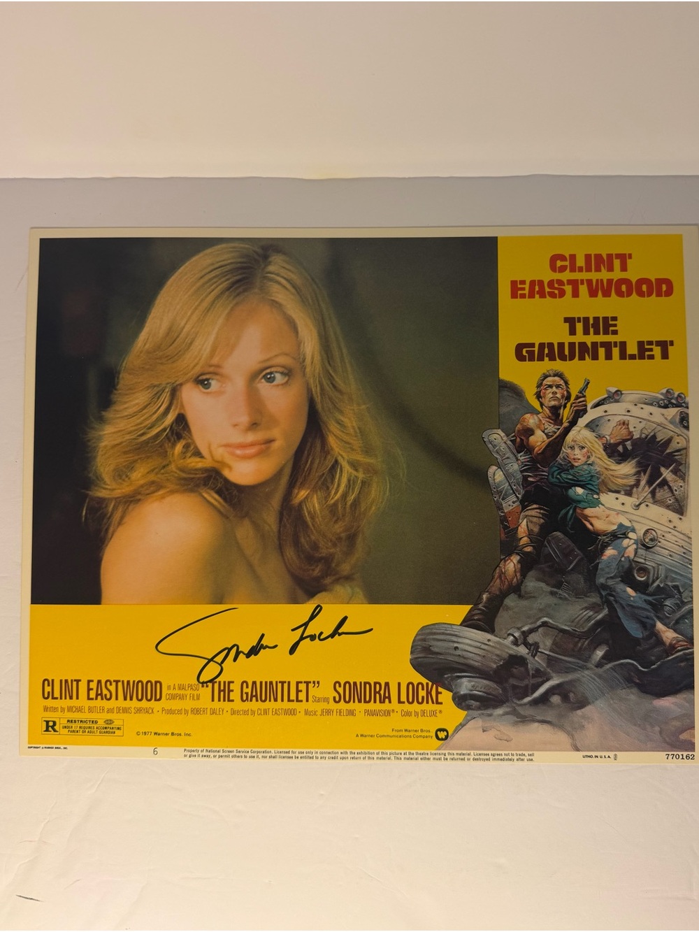 Autographed Lobby Card - The Gauntlet - #6 - 1977
